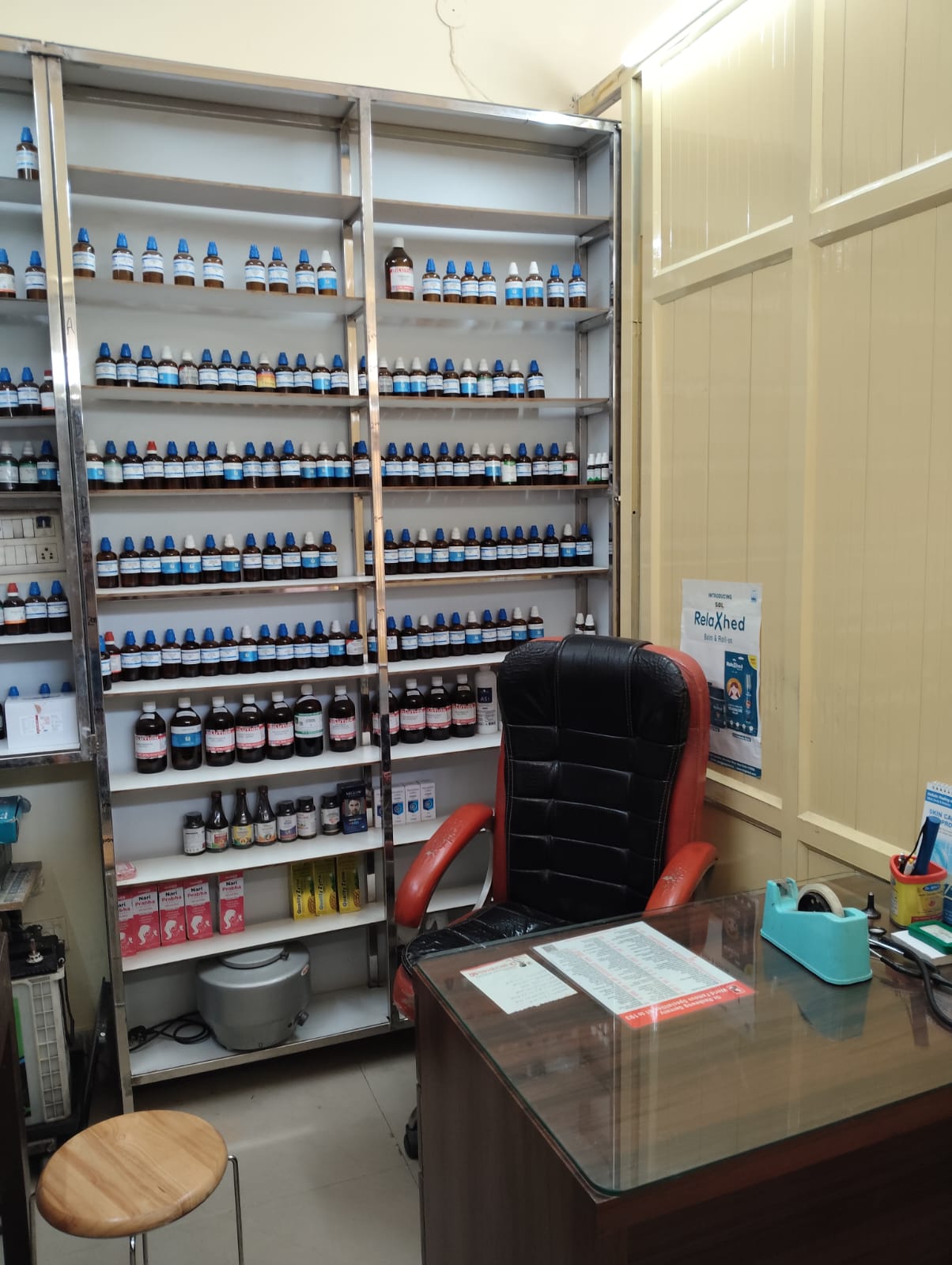 In-house dispensary shelves